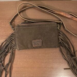 American Darling Brown Fringe Crossbody Bag